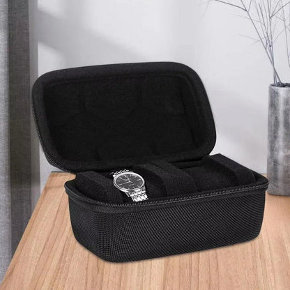 Two Card Portable Watch Organizer Box Storage Case for Watches and Straps