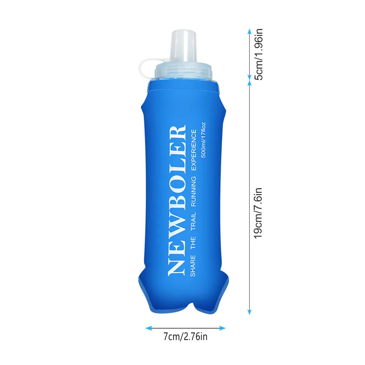 Sports Folding Soft Water Bottle Running Portable Outdoor Large Mouth Hydration