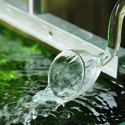 Aquarium Glass Inlet Outlet Pipe Fish Tank Filter Oil Film Remover Plant Holder - Hemispherical outlet-12mm