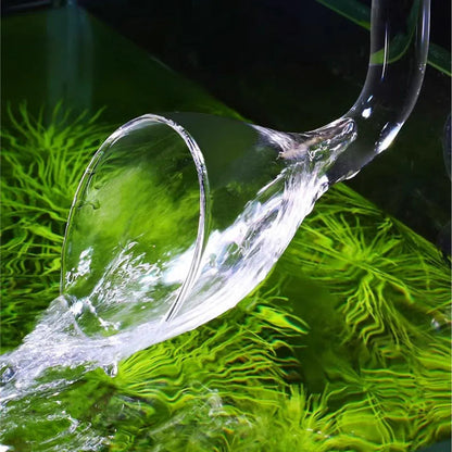 Aquarium Glass Inlet Outlet Pipe Fish Tank Filter Oil Film Remover Plant Holder - Hemispherical outlet-12mm