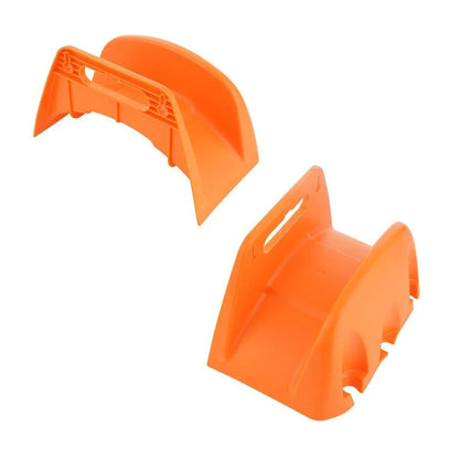 3pcs Wall Mounted Hose Holder Rack Plastic Garden Hose Storage Rack Organizer - Orange