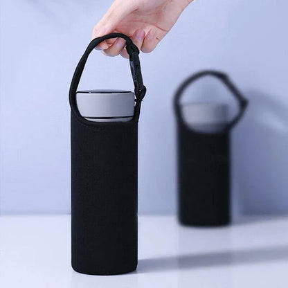 450ml Neoprene Water Bottle Holder Bag Insulated Cover Carrier with Strap - Blue