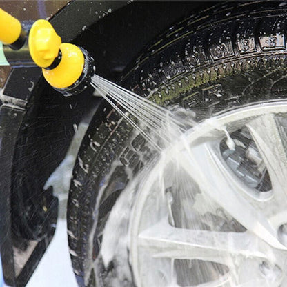 Washing Nozzle Plant Pet Hose 8-Mode Garden Car Water Foam Sprayer Soap Dispenser - Yellow