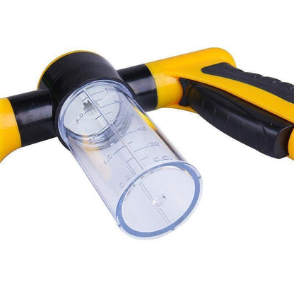 Washing Nozzle Plant Pet Hose 8-Mode Garden Car Water Foam Sprayer Soap Dispenser - Black