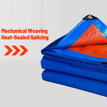 Waterproof Plastic Tarp Cover Heavy Duty Ground Sheet Rainproof Dustproof Blue - 2x3m