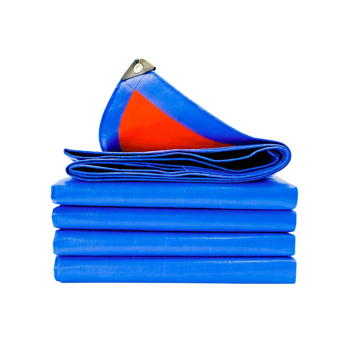 Waterproof Plastic Tarp Cover Heavy Duty Ground Sheet Rainproof Dustproof Blue - 3x4m