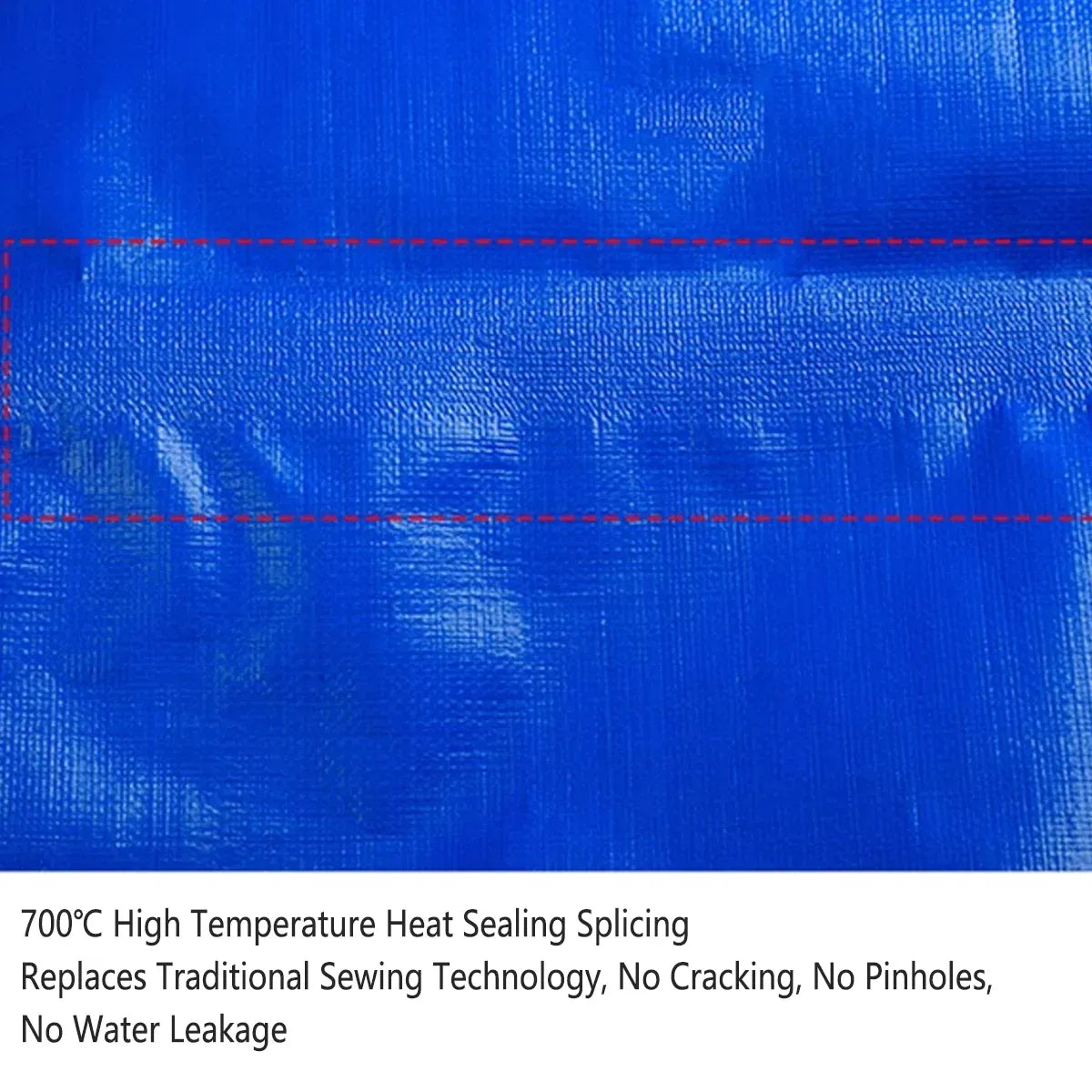 Waterproof Plastic Tarp Cover Heavy Duty Ground Sheet Rainproof Dustproof Blue - 4x6m