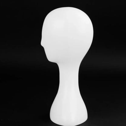 Display Stand Female Mannequin Head for Wig Hat Scarf Hair Model - Black