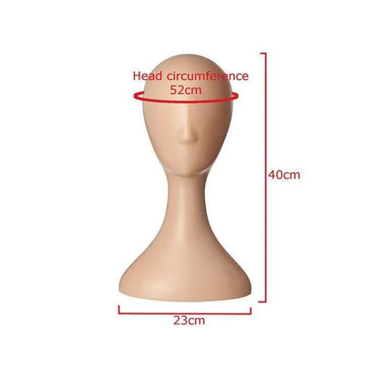 Display Stand Female Mannequin Head for Wig Hat Scarf Hair Model - Natural