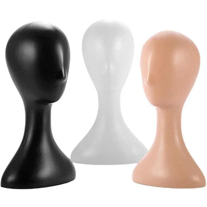 Display Stand Female Mannequin Head for Wig Hat Scarf Hair Model - Natural