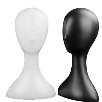 Display Stand Female Mannequin Head for Wig Hat Scarf Hair Model - Natural