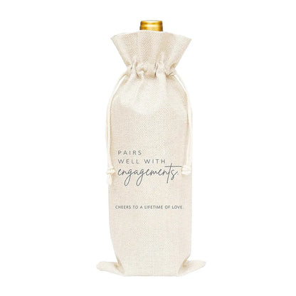 10CPS Wine Bottle Gift Bag Single Bottole for Christmas Birthday Party Present
