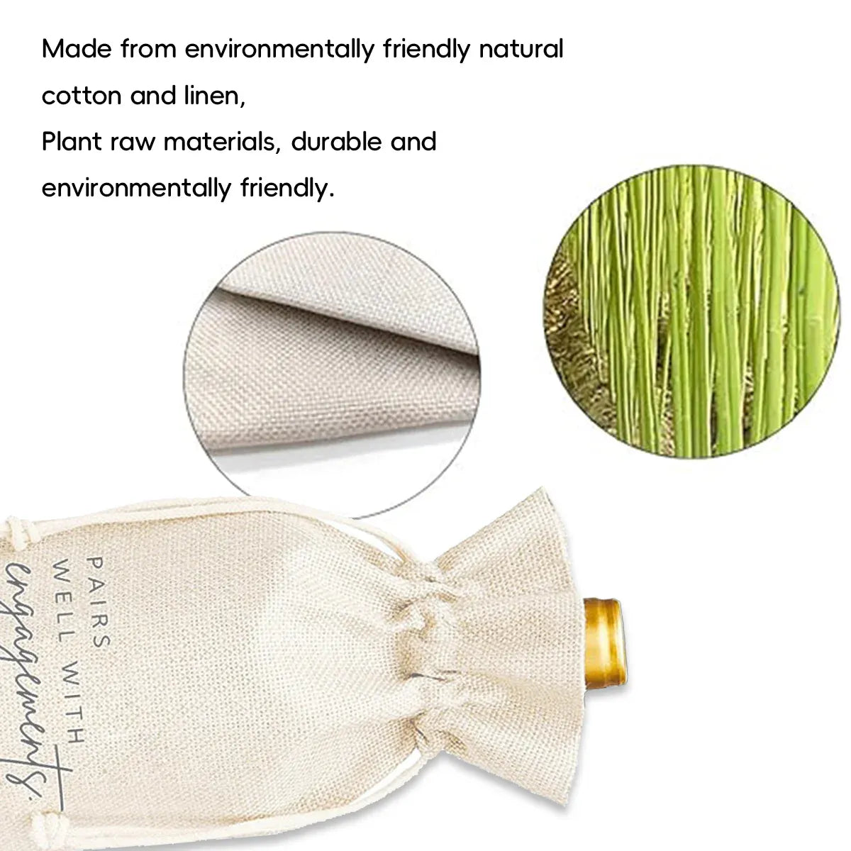 10CPS Wine Bottle Gift Bag Single Bottole for Christmas Birthday Party Present