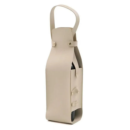 2PCS Wine Tote Bag PU Leather with Handle Durable for Party Gift