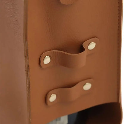 2PCS Wine Tote Bag PU Leather with Handle Durable for Party Gift