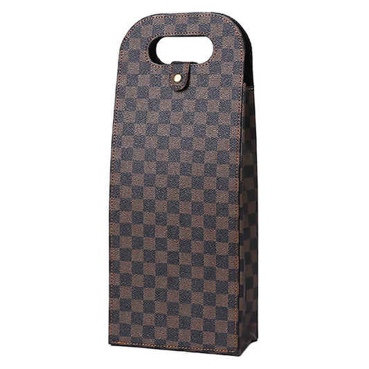 Leather Wine Box Single Double Bottle Folding Packaging Gift Box