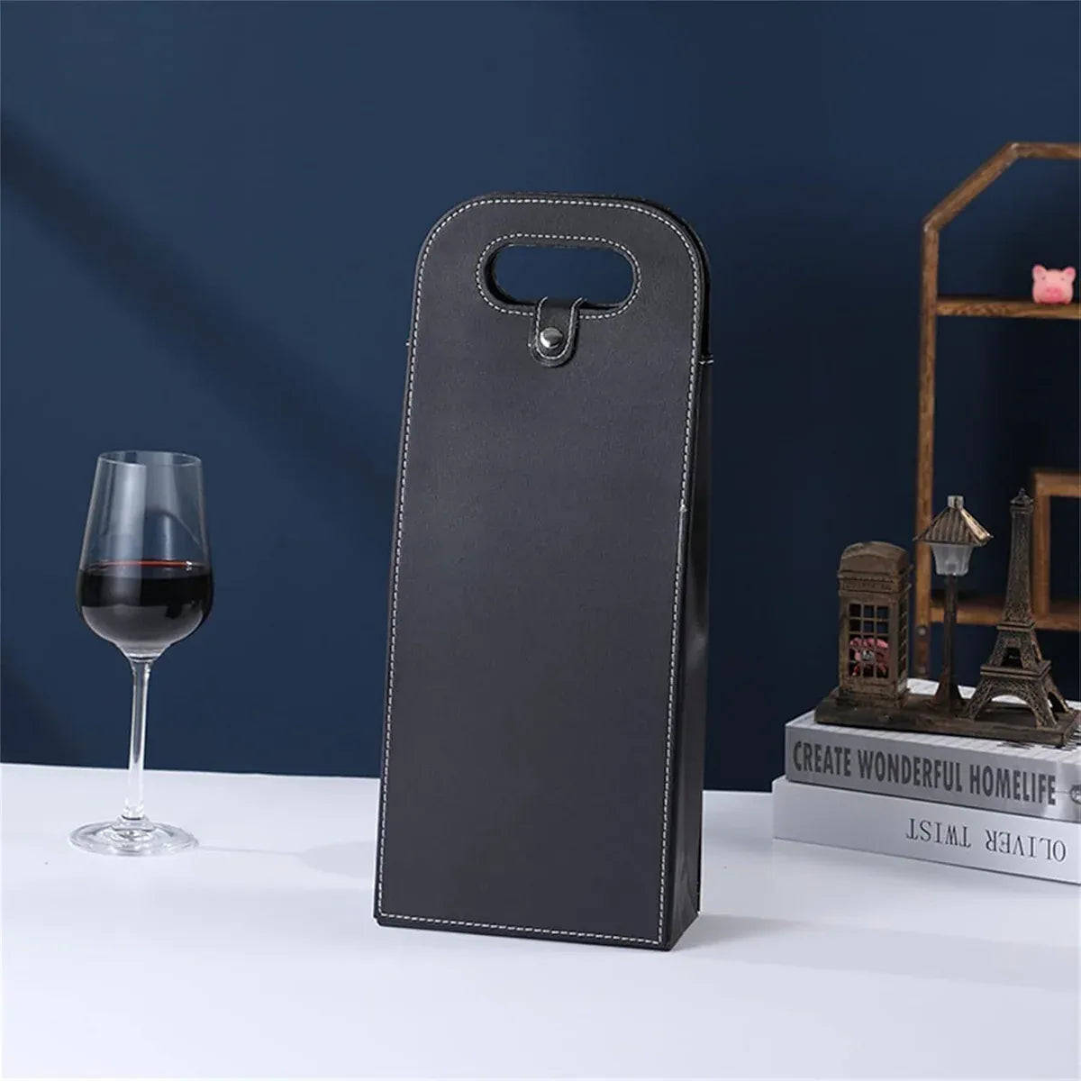 Leather Wine Box Single Double Bottle Folding Packaging Gift Box