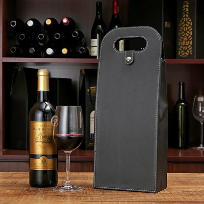Leather Wine Box Single Double Bottle Folding Packaging Gift Box