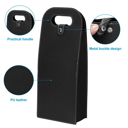 Leather Wine Box Single Double Bottle Folding Packaging Gift Box