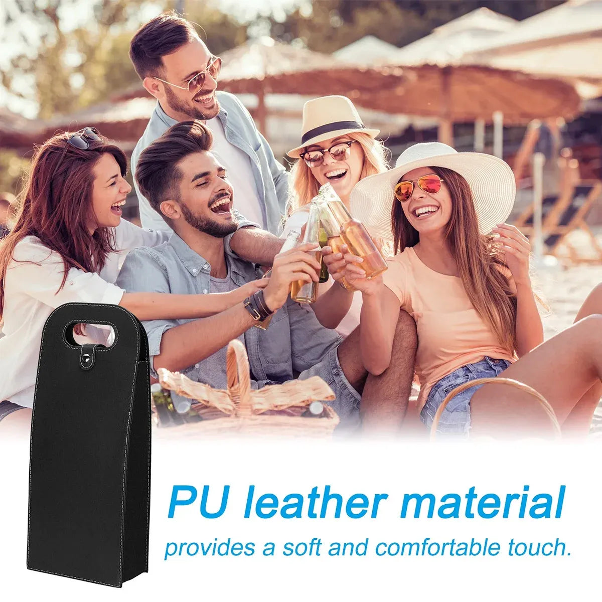 Leather Wine Box Single Double Bottle Folding Packaging Gift Box
