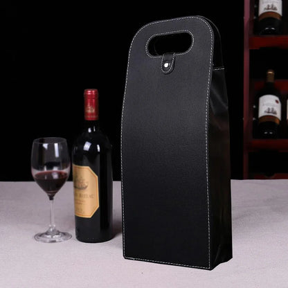 Leather Wine Box Single Double Bottle Folding Packaging Gift Box