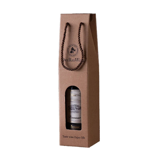 Handheld Wine Gift Box Single Double Bottle Corrugated Cardboard