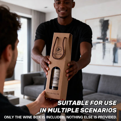 Handheld Wine Gift Box Single Double Bottle Corrugated Cardboard
