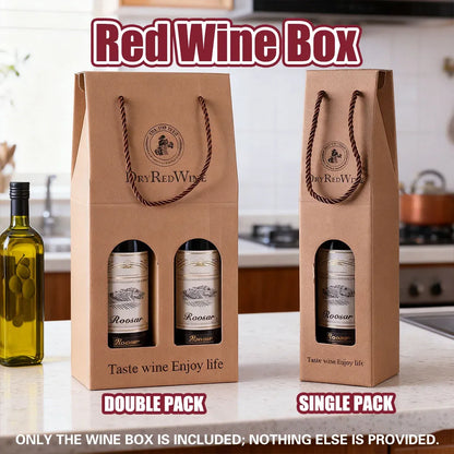 Handheld Wine Gift Box Single Double Bottle Corrugated Cardboard