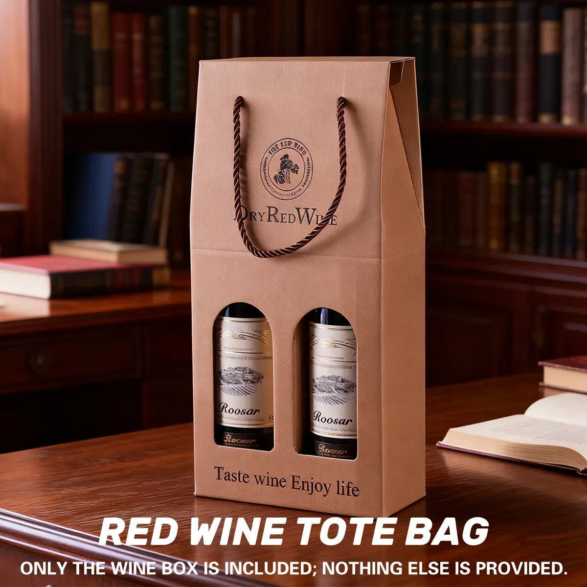 Handheld Wine Gift Box Single Double Bottle Corrugated Cardboard