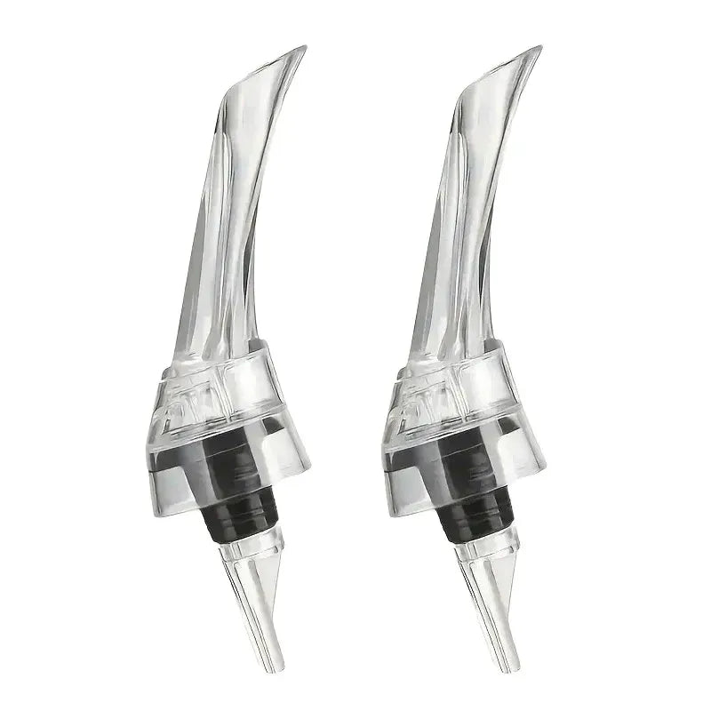 2PCS Portable Wine Decanter Dispenser Aerator Bottle Pourer Set for Party Travel