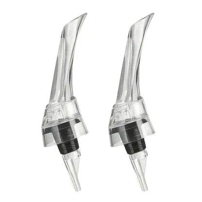 2PCS Portable Wine Decanter Dispenser Aerator Bottle Pourer Set for Party Travel
