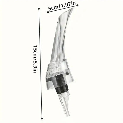 2PCS Portable Wine Decanter Dispenser Aerator Bottle Pourer Set for Party Travel