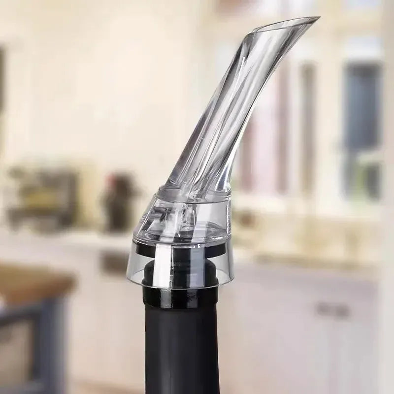 2PCS Portable Wine Decanter Dispenser Aerator Bottle Pourer Set for Party Travel