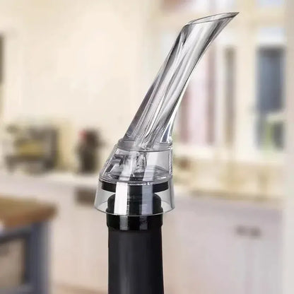2PCS Portable Wine Decanter Dispenser Aerator Bottle Pourer Set for Party Travel