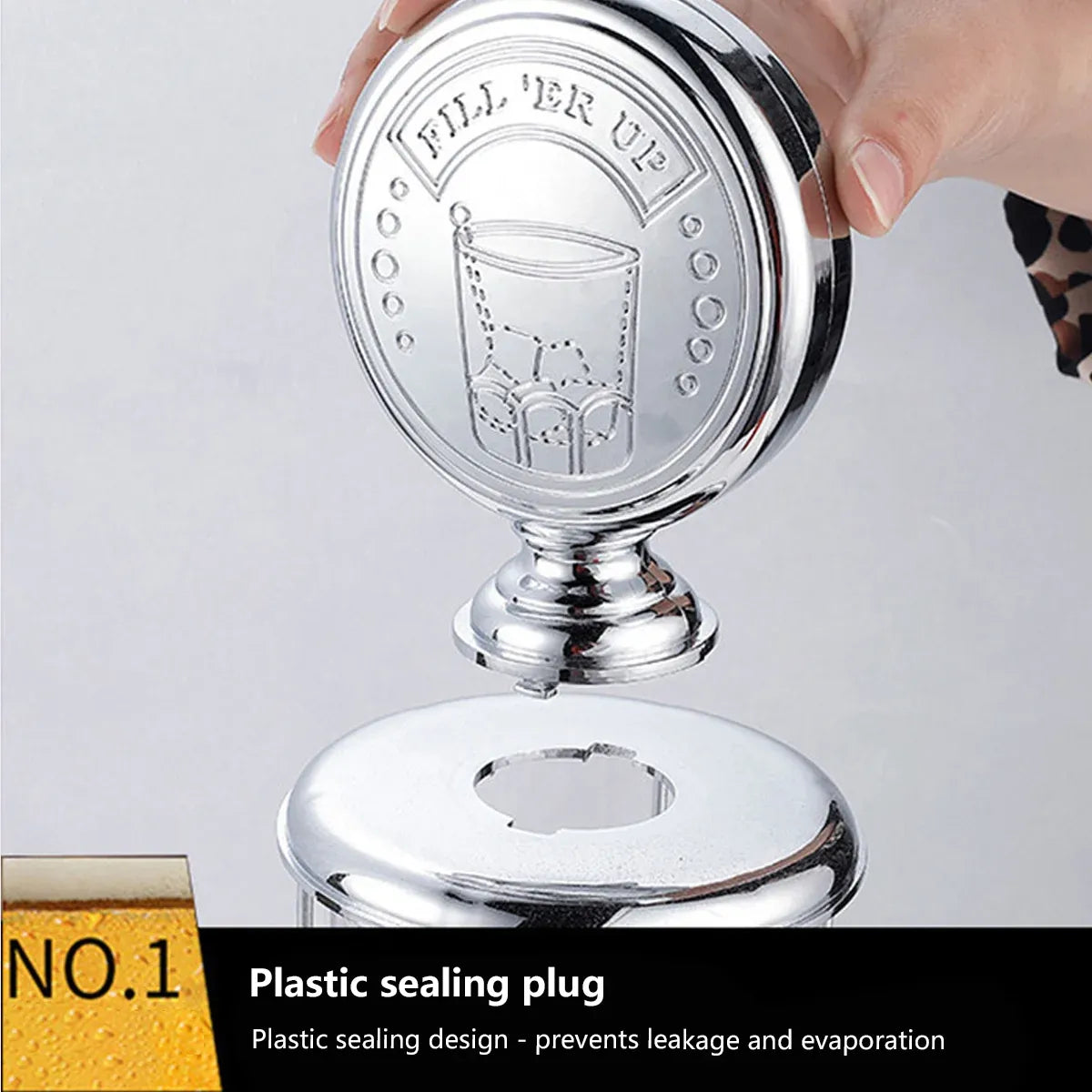 Single or Double Head Wine Dispenser Plastic 1L Capacity Leak Proof Easy Clean - Double Head