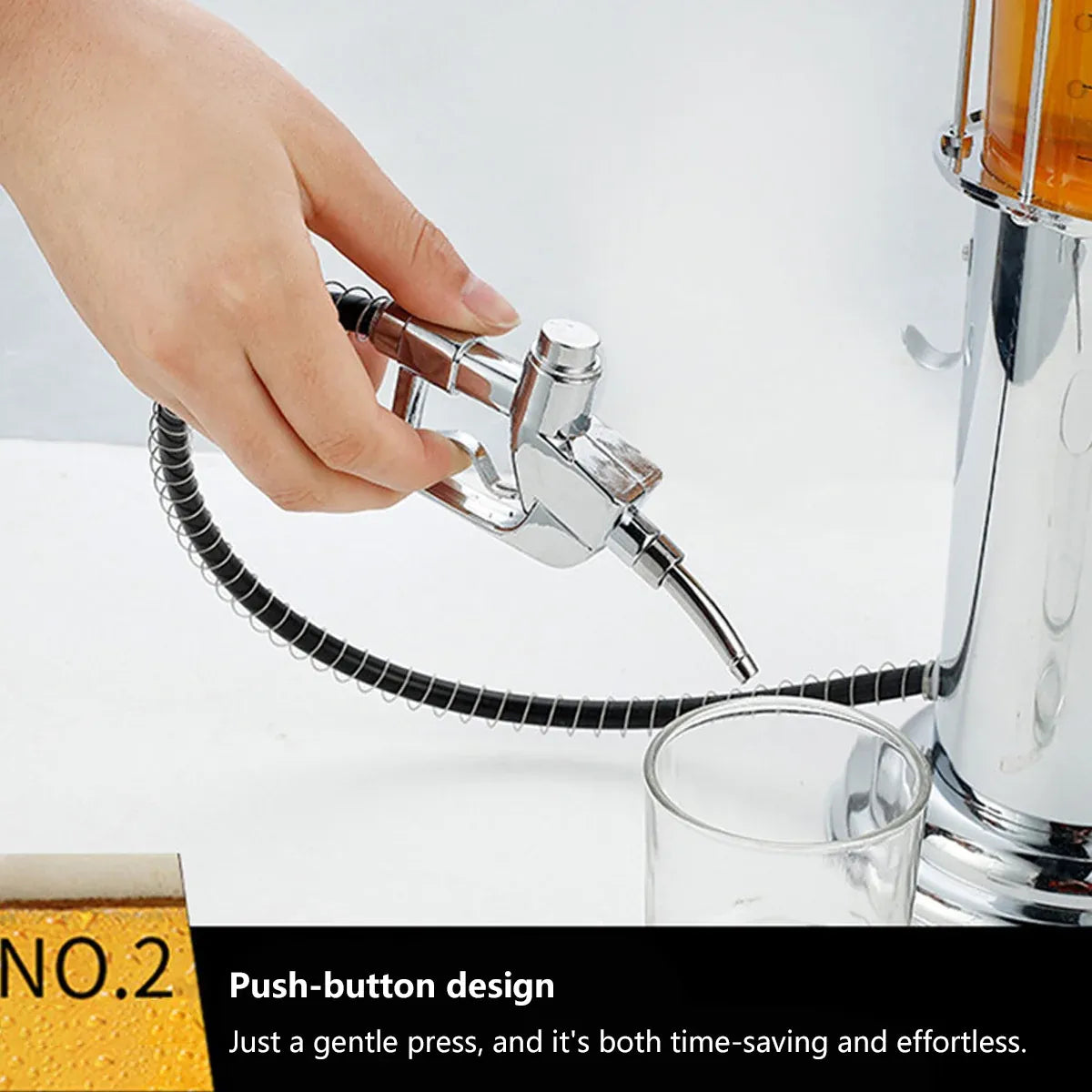Single or Double Head Wine Dispenser Plastic 1L Capacity Leak Proof Easy Clean - Single Head