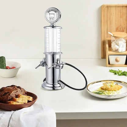 Single or Double Head Wine Dispenser Plastic 1L Capacity Leak Proof Easy Clean - Single Head