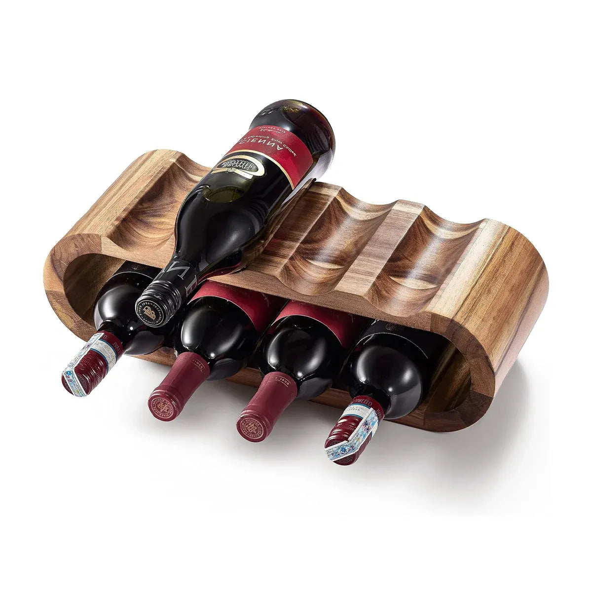 Wooden Wine Display Stand Double Layer Red Wine Holder Rack Table Bar Kitchen