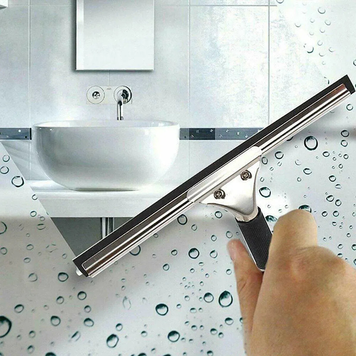 Household Wiper Bathroom Scraper Cleaning Tool for Glass and Floor Cleaning - 40CM