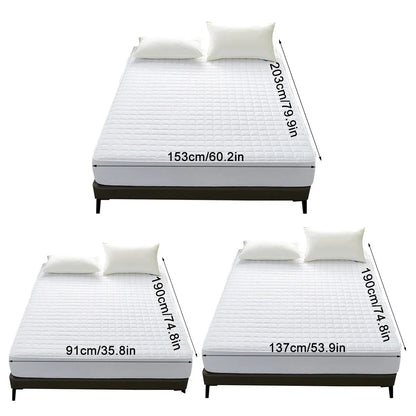 Hotel Mattress Protector Bed Top Cover Waterproof Fitted Sheet Bedroom Hygiene - 137x190cm