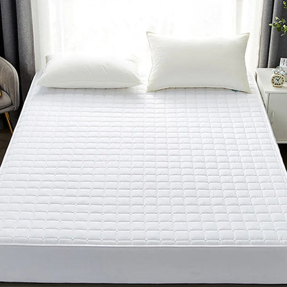 Hotel Mattress Protector Bed Top Cover Waterproof Fitted Sheet Bedroom Hygiene - 153x203cm
