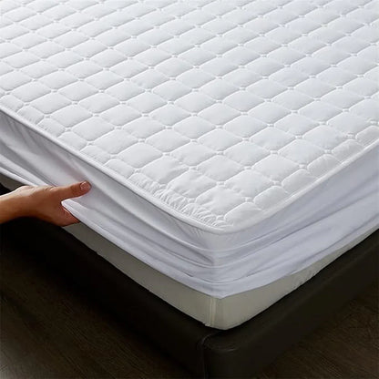 Hotel Mattress Protector Bed Top Cover Waterproof Fitted Sheet Bedroom Hygiene - 91x190cm