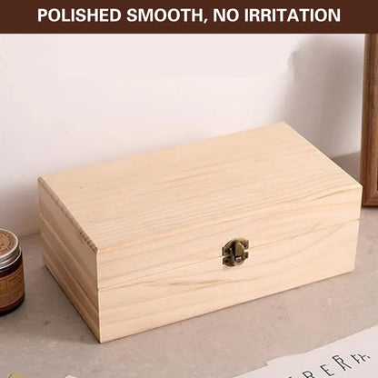 Large Capacity Solid Wood Essential Oil Storage Box 25 Grid Organizer Durable