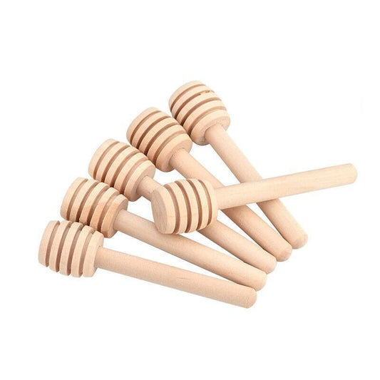 30PCS Mini Wooden Honey Dipper Stick for Honey Jar Dispense Drizzle Party Favors - 30PCS