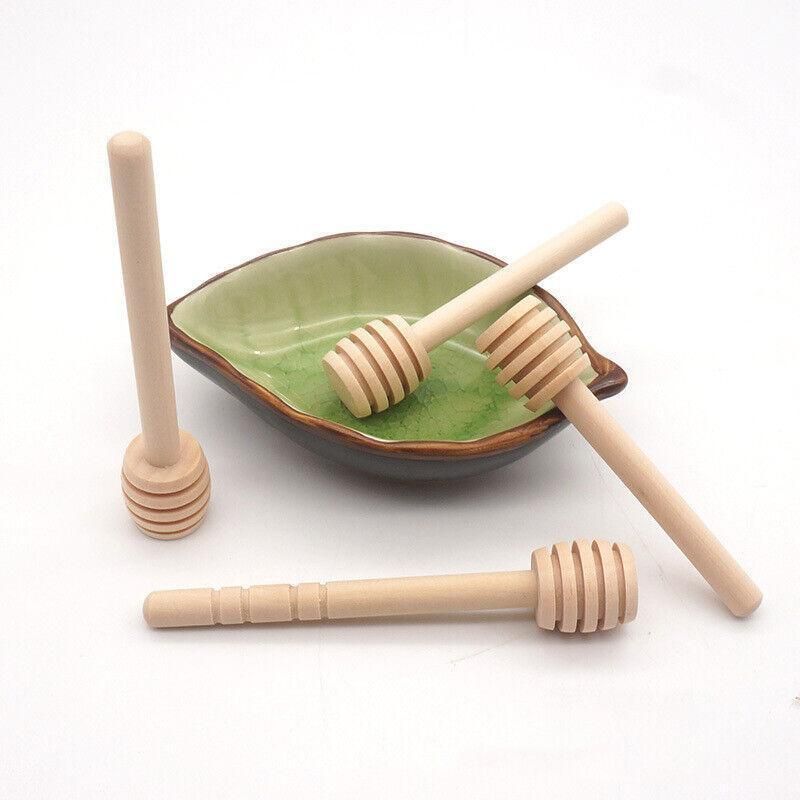 30PCS Mini Wooden Honey Dipper Stick for Honey Jar Dispense Drizzle Party Favors - 30PCS