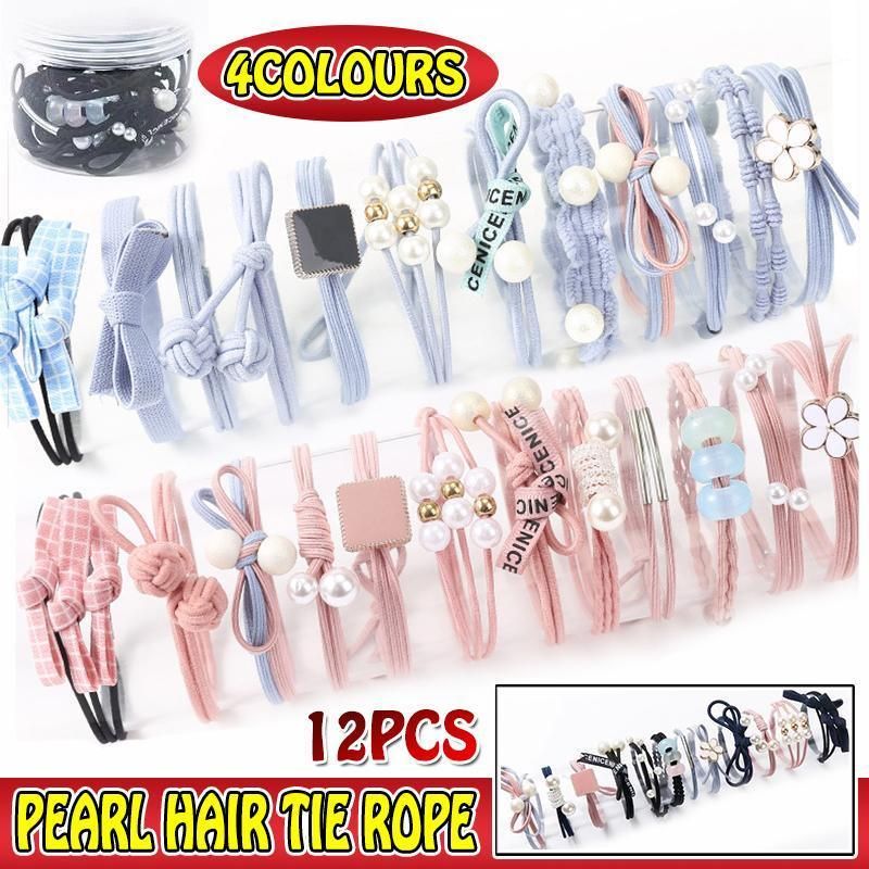 Women Elastic Hair Band Ponytail Holder Girl Rubber Rope Ties Gum Headwear Craft - Mixed Colour