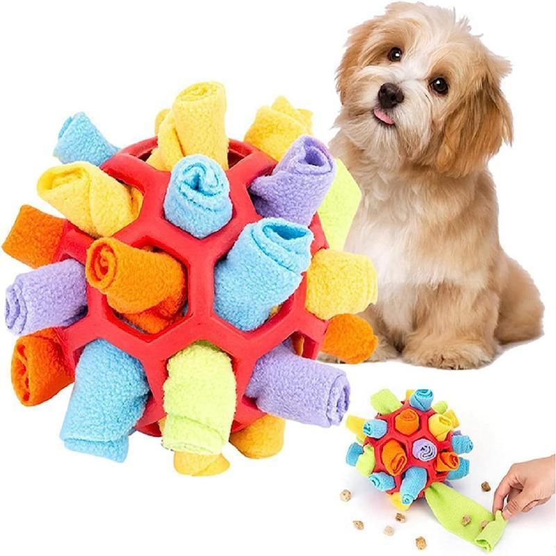 Snuffle Ball Dog Toy for Treat Dispensing and Nose Work Training Soft Washable Feeder