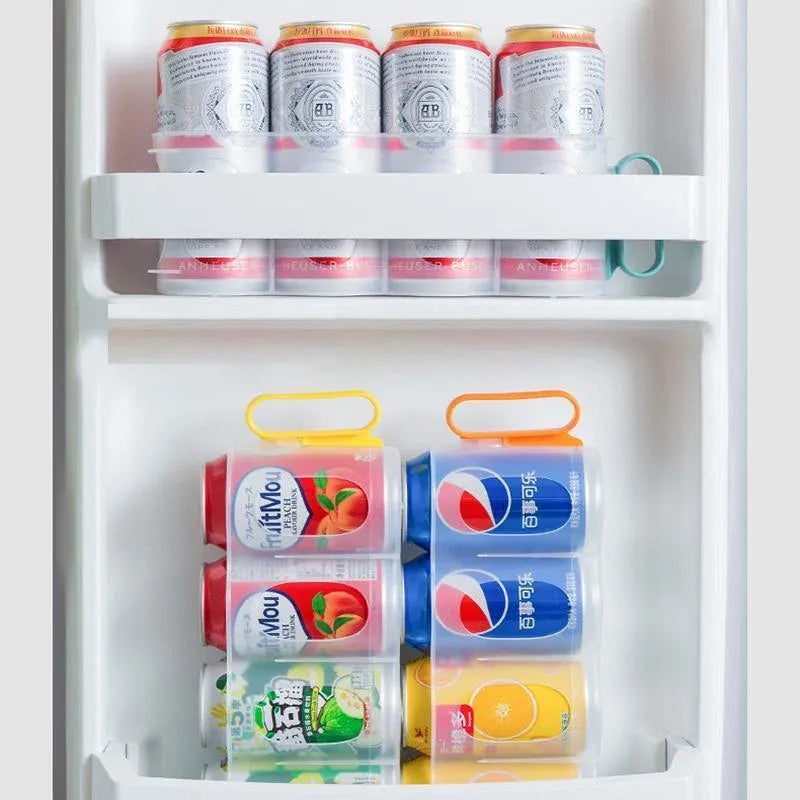 Beer Soda Can Storage Holder Kitchen Fridge Space Saver Rack Organizer 1-3PCS - Green