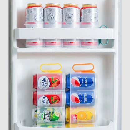 Beer Soda Can Storage Holder Kitchen Fridge Space Saver Rack Organizer 1-3PCS - Green
