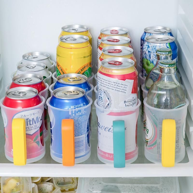 Beer Soda Can Storage Holder Kitchen Fridge Space Saver Rack Organizer 1-3PCS - Green